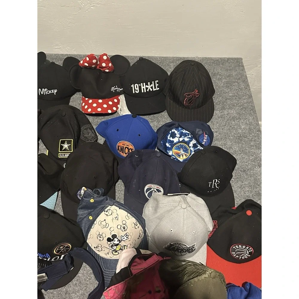Lot Of 57 Hats - Mostly Adult Some Youth - Used Condition - Men's/womens